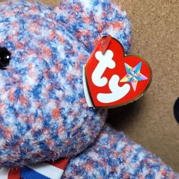 Large TY 2002 USA Bear Beanie Baby Buddies Collection - Picture 3 of 8